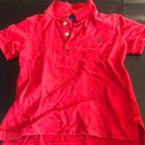 Boys red Ralph Lauren polo.